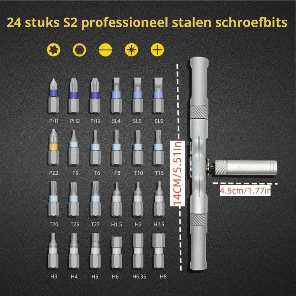 Pro 24-in-1 Ratelschroevendraaierset