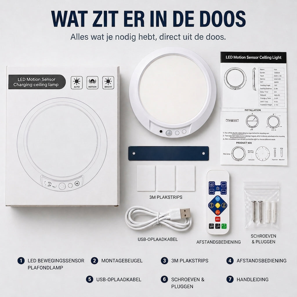 Lumora – Magnetische Draadloze Plafondlamp