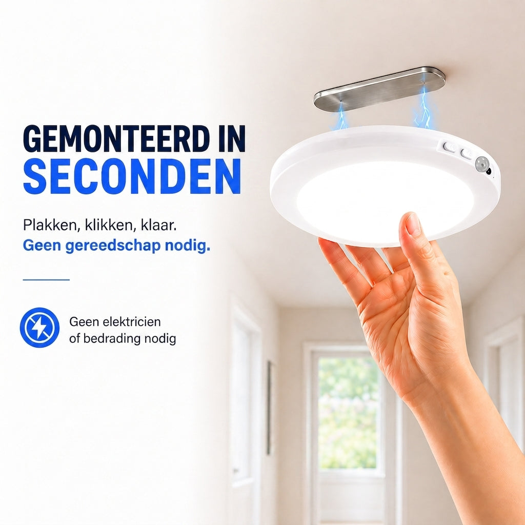 Lumora – Magnetische Draadloze Plafondlamp